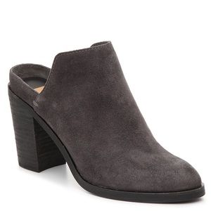 Dolce Vita Selene Heeled Leather Mule - Gray (Size 7.5)